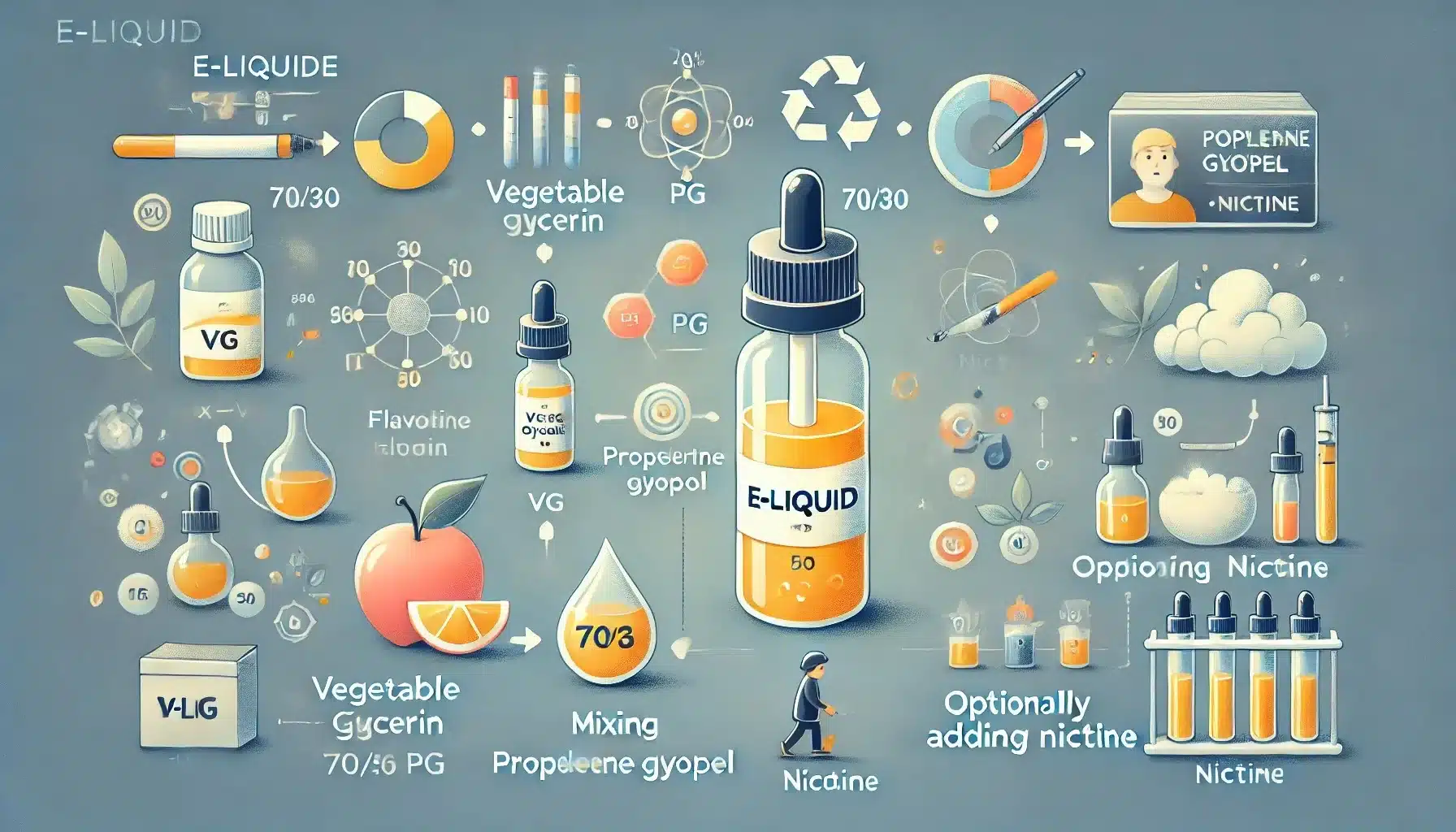 instrukcja mieszania shortfill, dolewanie nic shota, DIY e-liquid krok po kroku, przygotowanie liquidu vaping, bezpieczne mieszanie - Jak zrobić własny liquid do e-papierosa? Przepis, proporcje i ...