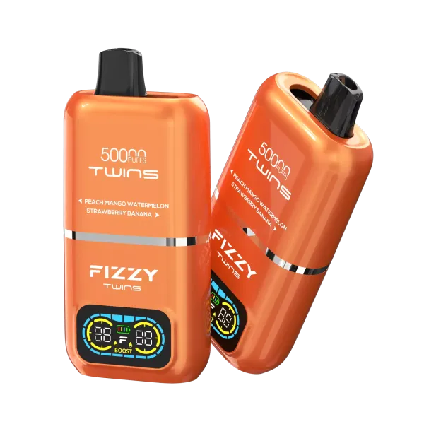 Fizzy Twins 50000, e-papieros podwójny smak, dual flavor vape, innowacyjny vape, przełączanie smaków - Fizzy Twins 50000 Puffs Dual Tank Double Flavor 12 Colors 2% 5 ...