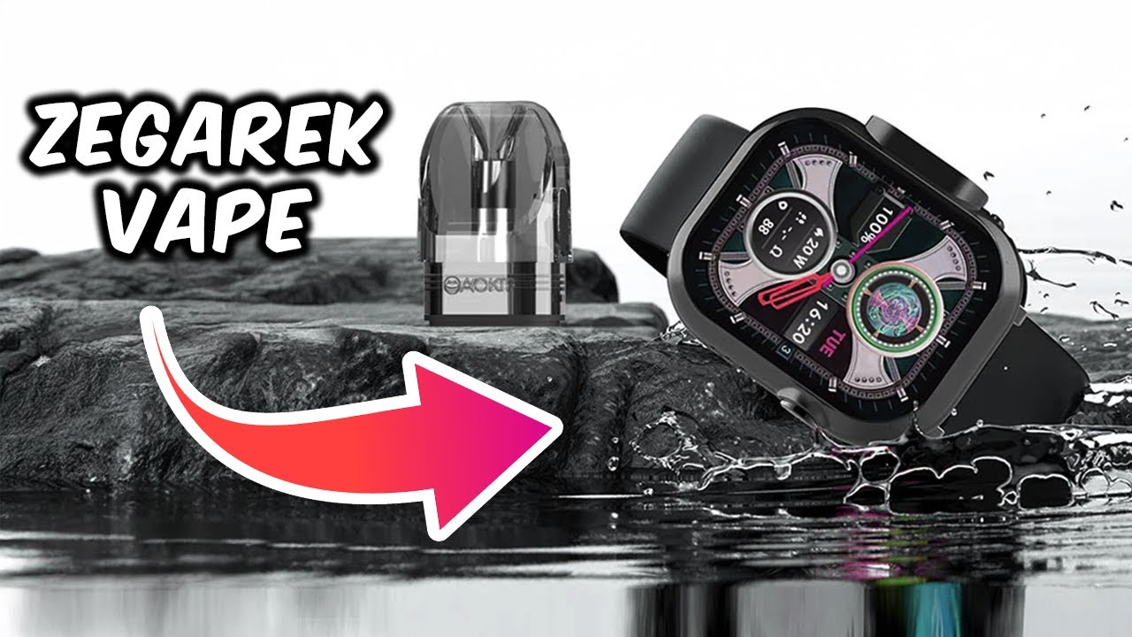 e-papieros monitorujący zdrowie, vape z sensorem tętna, inteligentny vape zdrowotny, biometryczny e-papieros, wearable vape - TESTUJEMY ZEGAREK VAPE ! AOKIT S10