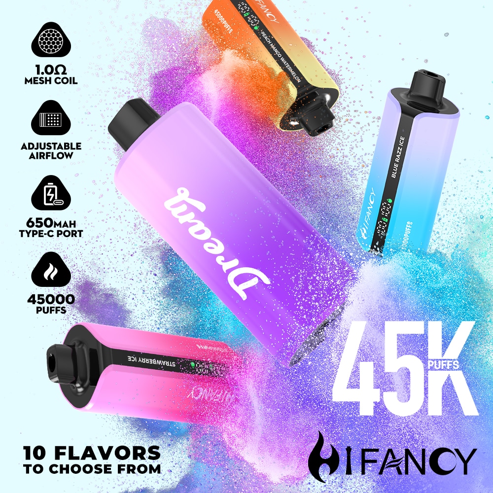 Hifancy Dream 45k ekran, inteligentny ekran vape, e-papieros wyświetlacz LED, smart screen vape - Hifancy Dream 45000 Puffs – Bestseller | 39ml | Ekran LED