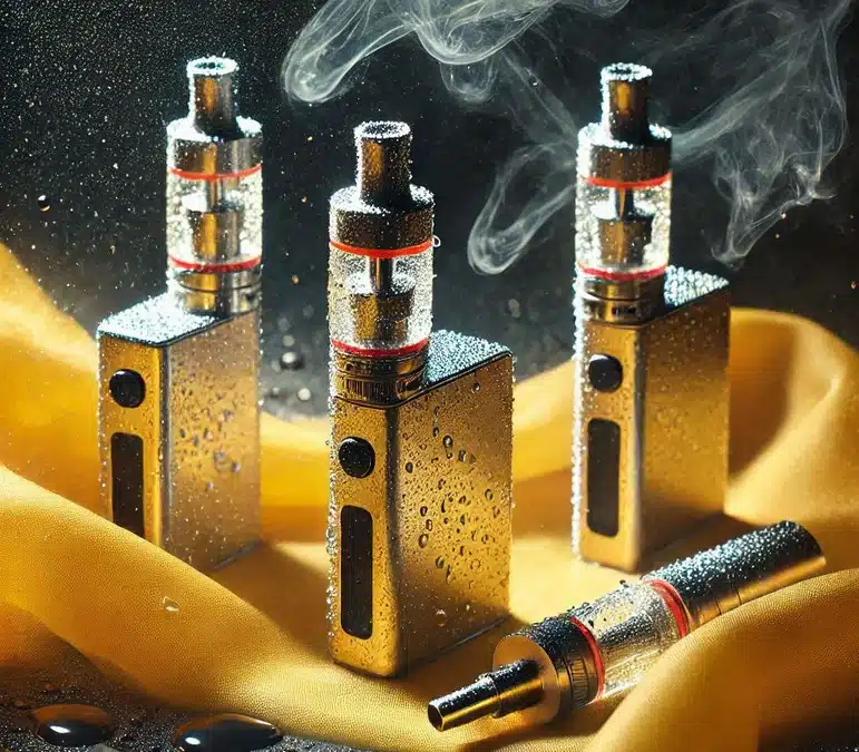 czyszczenie otworu powietrznego e-papierosa, udrażnianie vape wykałaczką, zatkany e-papieros czyszczenie, usuwanie zanieczyszczeń e-papierosa - Jak naprawić zablokowany wkład do vapu | Przewodnik krok ...