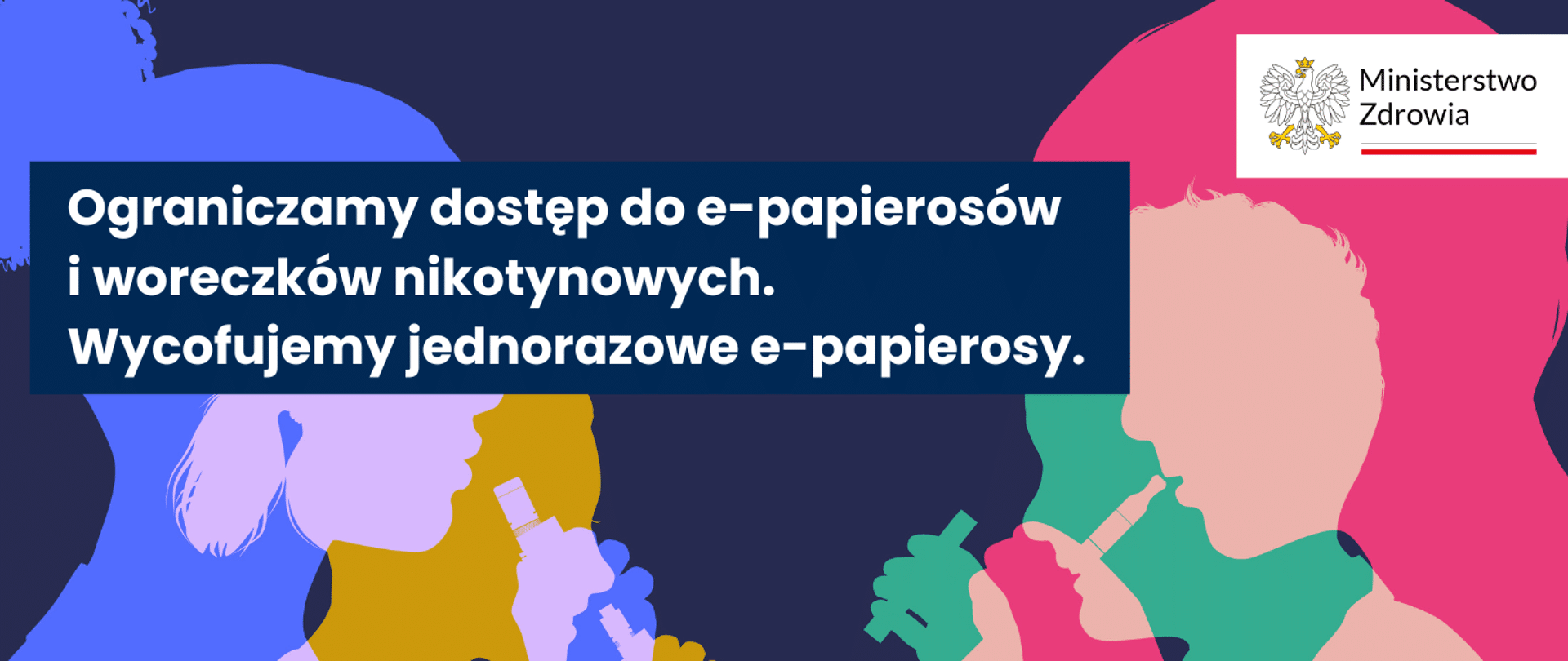 Grafika przedstawiająca jednorazowy e-papieros przekreślony czerwonym znakiem zakazu, symbolizujący plany rządu dotyczące ich całkowitego zakazu.