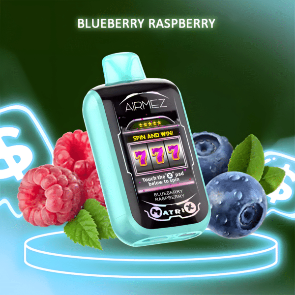 Airmez Matrix Pro 30000 Puffs – Pierwszy E-papieros z Ekranem Dotykowym 2.1″ (Dual Mesh) - BLUEBERRY RASPBERRY