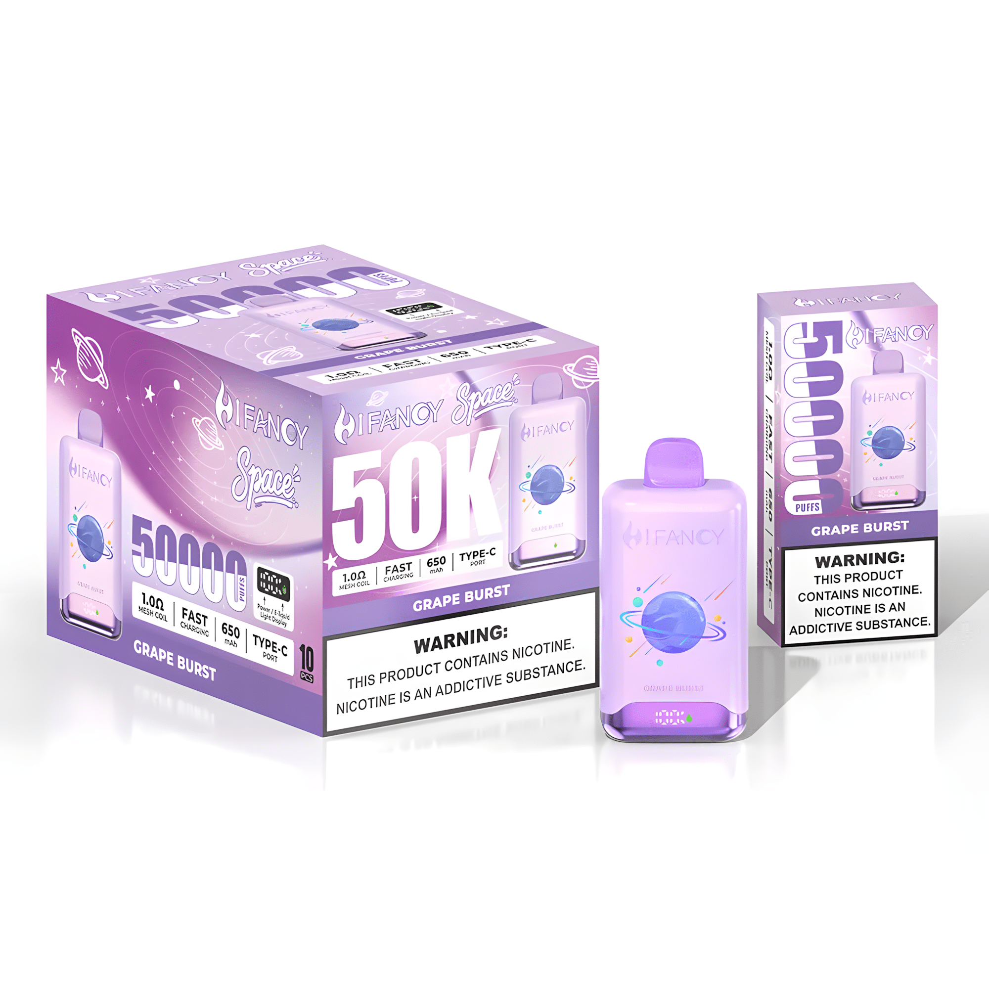 Hifancy Space 50000 Grape Burst z opakowaniem zbiorczym i detalicznym