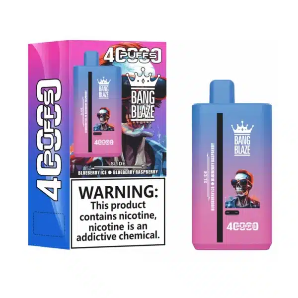 Bang Blaze 40000 Puffs – 2-in-1 Dual Smak | Ekran LED - Blueberry Ice/Blueberry Raspberry